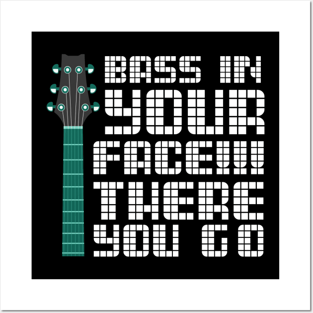 Bass In Your Face Music Wall Art by Dojaja